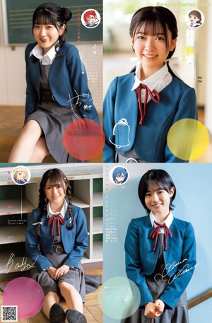 A group of young women in school uniforms posing for a picture.