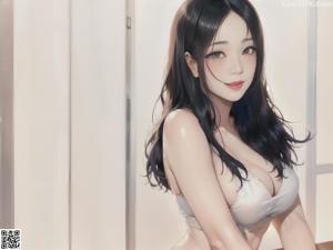 A woman in a white dress sitting on a bathtub.